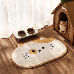 Tapis pour animaux de compagnie en boue de diatomée, doux, en forme d'alien de dessin animé, absorbant, antidérapant, imperméable et résistant aux taches, pour chats et chiens - Product Image 1