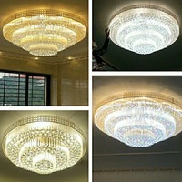 Lampe de salon lumière lampe en cristal de luxe simple moderne haut de gamme restaurant lampe bâtiment Chandler plafonnier lustre