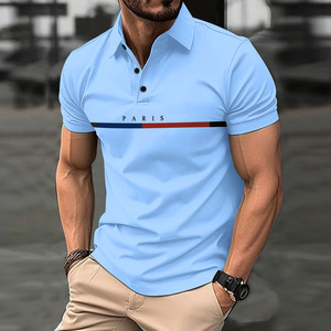 Nuova <span class=keywords><strong>Polo</strong></span> Estiva da Uomo, Casual e Lussuosa, Semplice, Traspirante, Sportiva a Maniche Corte - Product Image 6