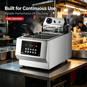 Friteuse électrique industrielle grande capacité pour cuisine <span class=keywords><strong>à</strong></span> fort volume <span class=keywords><strong>de</strong></span> production - Product Image 1