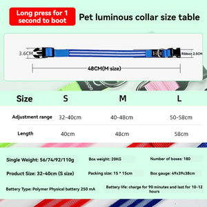 Venta al por mayor de China <span class=keywords><strong>Collar</strong></span> de lujo <span class=keywords><strong>LED</strong></span> para perros y gatos Accesorios suaves personalizados para mascotas con patrón impreso y luces luminosas - Product Image 2