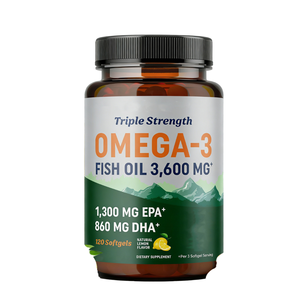 120 gélules d'huile de poisson oméga 3 triple concentration avec 3600 mg d'EPA et de DHA pour soutenir la santé des yeux, du cerveau et améliorer l'immunité - Product Image 4