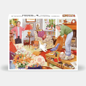 จิ๊กซอว์พัซเซิล สไตล์ภาพวาดสีน้ำมัน 1000 ชิ้น รูปสุนัข สีเทา กระดาษการ์ดเสริมสร้างสมอง สำหรับผู้ใหญ่ทุกเพศ - Product Image 5