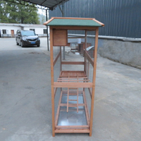 Nichoir Moderne en Bois de Grande Taille pour Oiseaux, Motif à Carreaux, Résistant au Vent, Utilisation Extérieure, Cage de Reproduction pour Oiseaux de Compagnie