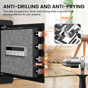 Chất lượng cao bền khách sạn An ninh thông minh kỹ thuật số an toàn lạnh Thép cán nguội điện tử an toàn cho lưu trữ cho khách sạn - Product Image 4