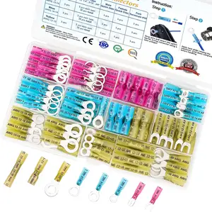 Fil non isolé crochet à sertir thermorétractable bornes de type U connecteurs Kit anneau fourche bêche bout à bout épissures