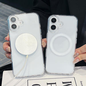 เคสแม่เหล็กใสสำหรับเคส/ไอโฟน 16 แม็กซ์ 13 โปร ไอโฟน 15 โปร เคสโทรศัพท์มือถือแบบด้าน ไม่มีหาง  โลโก้ปรับแต่งได้ - Product Image 3