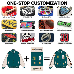 Factory Wholesale Premium Quality Baseball Bomber <strong>Jacket</strong> Custom Patch Leather Sleeves Street Varsity <strong>Jacket</strong> <strong>for</strong> <strong>Men</strong> - Product Image 3