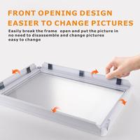 Plusieurs tailles Boîte à lumière publicitaire en alliage d'aluminium double face Boîte à lumière LED à ouverture frontale Boîte à lumière LED pour images