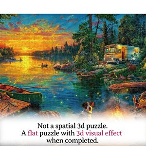 OEM Puzzle Factory Customization 1000 Pieces Campfire Homecoming <b>Jigsaw</b> puzzle for Educational Toy - Product Image 6