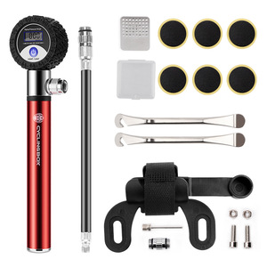 Yueli Cyclingbox Aluminum Alloy Manual Bicycle Pump With Digital Display Tire Repair Kit For Mountain Bike - Product Image 1
