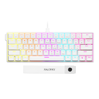 Ajazz NK61 61 Tasten Kompakte Mechanische Gaming-Tastatur Kabelgebunden Hot-Swap-fähig Rote Switches RGB-Hintergrundbeleuchtung für PC Laptop Gamer