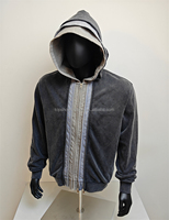 Sweat à capuche unisexe Streetwear en coton de haute qualité, triple couche, coupe ample, en molleton français, avec fermeture éclair, effet délavé à l'acide
