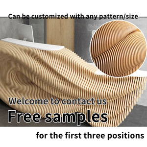 Pannello Acustico in Legno Massello con Incisione a Onde 3D Certificato FSC, Decorazione Murale Moderna Personalizzata per Hotel e Commercio - Product Image 3