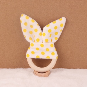 Vente en gros, aide les dents des enfants à grandir en bonne santé, oreilles <span class=keywords><strong>de</strong></span> <span class=keywords><strong>lapin</strong></span>, <span class=keywords><strong>anneau</strong></span> en bois - Product Image 6