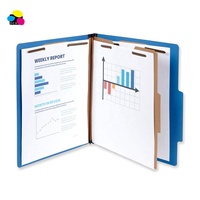 Carpeta de Archivo de Cartón de Alta Calidad Personalizada en Azul Oscuro para Clasificación Médica, Ecológica, con un Separador, Hecha de Papel
