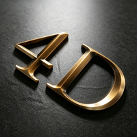 Números de Piso Personalizados en Acero Inoxidable, Letras Metálicas con Acrílico 3D, Uso Interior y Exterior, Multicolor