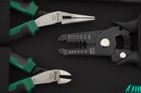 SATA 03720 – Kit d'outils manuels professionnels antistatiques pour la maintenance et la soudure de cartes électroniques, 22 pièces, avec sac de rangement