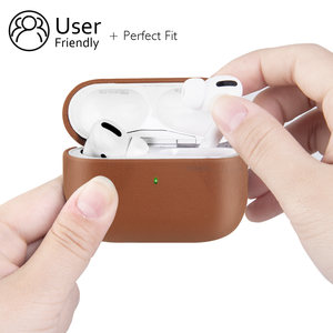 Custodia per auricolari in pelle di nuovo Design 2025 per <span class=keywords><strong>Airpods</strong></span> Pro custodia realizzata <span class=keywords><strong>a</strong></span> mano in pelle con Texture Full-Body <span class=keywords><strong>Airpods</strong></span> Pro custodia protettiva - Product Image 2