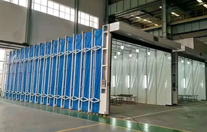 Cabina de pulverización telescópica grande industrial con sala de empuje y tracción de pista plegable móvil conveniente - Product Image 4