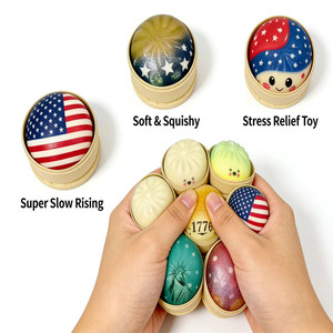 Food Dumpling <b>Squishy</b> Glitter Steamed Bun Baozi Mystery Box Colorful Stress Balls Fidget Sensory Toy Anti Stress <b>Squishies</b> Balls - Product Image 5