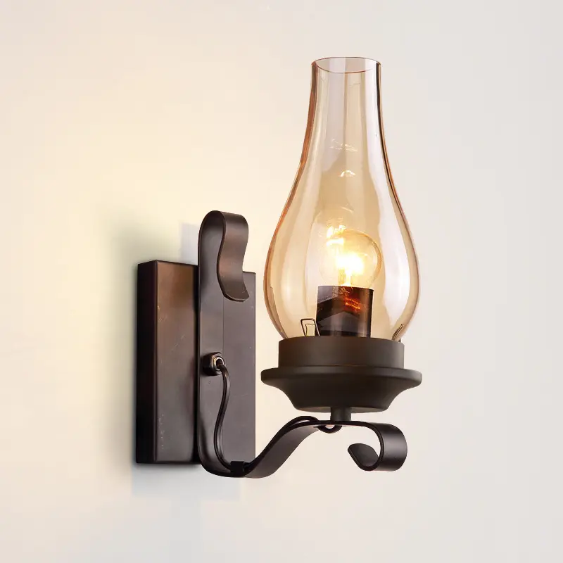 Стеклянный фонарь для использования в помещении, винтажные масляные лампы, декоративный винтажный керосиновый настенный светильник, винтажная настенная лампа