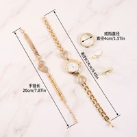 Cadeau de la Saint-Valentin pour femme, ensemble de bijoux en papier de luxe 3 pièces, montre gravée au laser, bracelet, bague, souvenir pour petite amie, meilleure amie