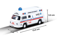 1:40, modelo personalizado fundido a presión, camión de bomberos de aleación, coche de policía y ambulancia, sonido extraíble y efecto de luz, coche de juguete de Metal para niños
