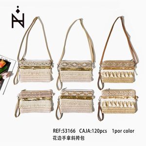 Borsa a tracolla con finiture in pizzo 20x18 cm per donna, stile alla moda - Product Image 3