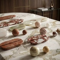 Poignées en marbre naturel de style italien, luxe léger, pour tiroirs, armoires et portes de placards, usage haut de gamme pour magasins de vêtements et cafés, plus de 5 ans