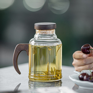Théière en verre Dun Dun Pot avec couvercle et paille, infuseur à thé de 500 ml pour la maison et le bureau - Product Image 4