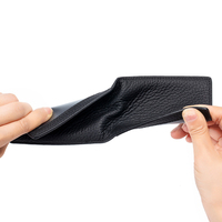 Pribadi baru kulit asli ultra-tipis perjalanan Bifold Drivers penutup tempat kartu pelindung ramping casing kartu jendela Id