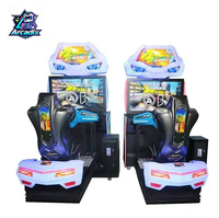 Arcadix Simulateur de conduite à monnayeur, machine d'arcade 1 joueur, jeu vidéo de course automobile 42 pouces pour centre de jeux et parc d'attractions