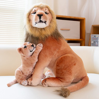 En gros Peluche Tigre à tête torsadée Mère et Fils, Figurine d'animal de zoo, Simulation pour le commerce extérieur, Anti-stress, Rembourrage en coton PP, Emballage en boîtes