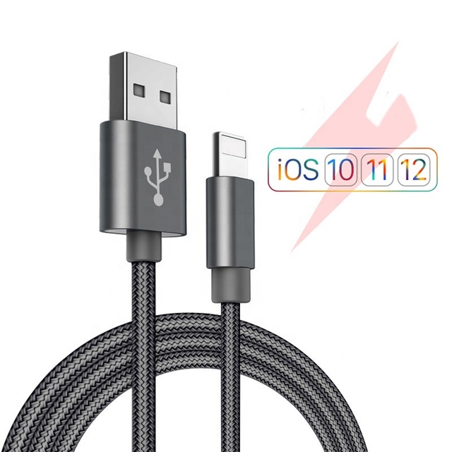 Cheap price USB Data Cable for iphone X XS X MAX 11 8 7 6 6s plus Nylon Braided Fast Charging Lightning Cable for iPad