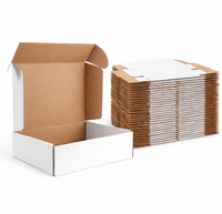 Boîtes d'expédition en carton ondulé blanc recyclable, personnalisées avec logo, vente en gros d'usine