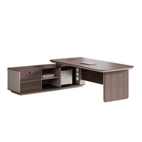 Bureau de direction moderne en forme de L, poste de travail de luxe pour PDG, directeur, table de travail pour bureau, mobilier design