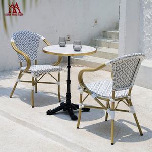 Mobilier moderne pour boutique <span class=keywords><strong>de</strong></span> café Patio <span class=keywords><strong>Terrasse</strong></span> <span class=keywords><strong>Chaise</strong></span> <span class=keywords><strong>de</strong></span> bistrot parisien Jardin Restaurant empilé Table et chaises d'extérieur - Product Image 3