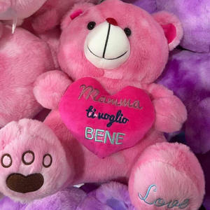 Oso de Peluche Pequeño en Forma de Corazón Colorido de Dibujos Animados al por Mayor, Lindo Oso de Peluche Teñido para el Día de San Valentín, Regalo para Fiestas - Product Image 3