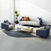 Canapé d'angle élastique de luxe abordable pour salon d'appartement, mobilier en forme de U, ensemble de canapés de bureau pour négociations commerciales
