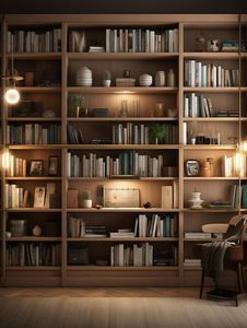 Estantería de madera negra contemporánea Unidad de almacenamiento portátil para sala de estar Gabinete de exhibición Muebles para el hogar - Product Image 4