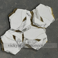 Vente directe d'usine, miroir antique doré, miroir biseauté antique, carreaux de miroir classiques, décoration murale nostalgique, mosaïque