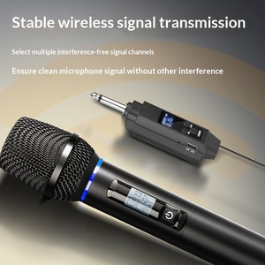 Microphone sans fil BHA H4 pour l'approvisionnement transfrontalier, kit 1 à 4, avec éclairage RGB sept couleurs, réduction du bruit, <span class=keywords><strong>FM</strong></span>, pour karaoké domestique et scène, OEM - Product Image 4