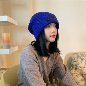 <span class=keywords><strong>Bonnet</strong></span> en coton/élasthanne tricoté lâche pour <span class=keywords><strong>femme</strong></span> – Protection chaude automne/hiver, couvre-visage, flatteur pour le visage, idéal pour la plage et les voyages - Product Image 6
