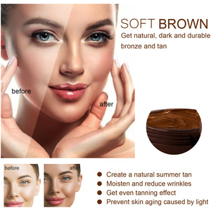 Crème bronzante OUHOE pour l'été et la plage, <span class=keywords><strong>autobronzante</strong></span>, au beurre de cacao et à l'huile de coco, couleur bronze foncé, hydratante - Product Image 3