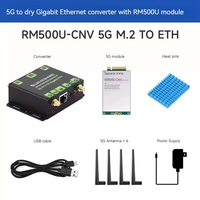 HT Hot Seller Waveshare SIM8262/RM520 Modul 5G M.2 ke Konverter Gigabit Ethernet Mendukung SIMCom/QUECT E L untuk Komunikasi