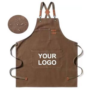 Vente Flash : Tabliers de cuisine personnalisés en jean bleu pour adultes, avec logo sur mesure, idéaux pour barista - Product Image 3