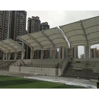Structure de Toit de Tente en Membrane pour Tribune Extérieure 2025, Architecture de Protection Solaire Extérieure pour Événements