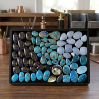 Lot de cabochons en pierres précieuses naturelles mélangées en vrac – Quartz, Opalite et Agate, cabochons à dos plat pour la fabrication de bijoux