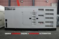 Groupe électrogène diesel industriel Cummins 600 kW/kVA 700 kW/kVA 800 kW/kVA avec alimentation monophasée/triphasée 50/60 Hz pour solution d'alimentation de secours hospitalière